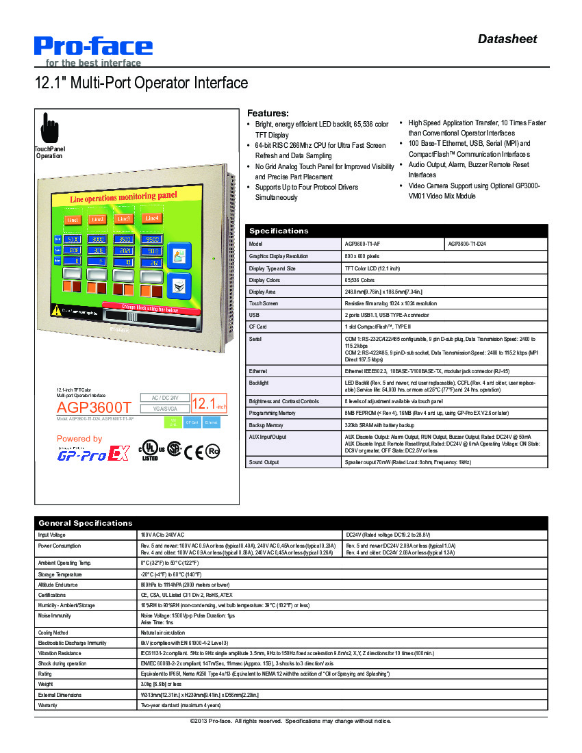 First Page Image of AGP3600-T1-D24 Specs Sheet.pdf
